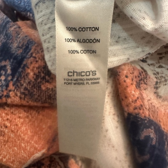 CHICO’s beautiful top long sleeve women size 3 - Picture 7 of 8